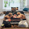 OPSREY Boxing Champion Bettwäsche Bedruckte Gebürstet Weichs Fight Bettwäsche Tröster Set Baumwolle Bettbezug, Mikrofaser Bettbezug Mit Reißverschluss Für Erwachsene Und Kinder Single（135x200cm）