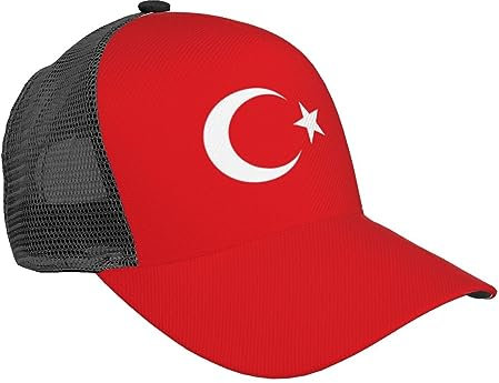 RFSHOP Türkei Flagge Türken Baseball Cap Druck Unisex Einstellbare Hut Patriotische Sport Caps Schwarz für Männer Frauen, #1041, One size
