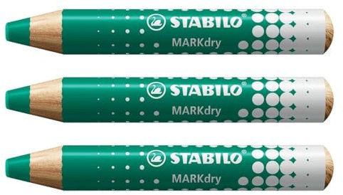 STABILO Markerstifte, Grün, 3 Stück