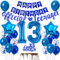 Offizielle Teenager 13. Geburtstag Dekoration Jungen, Luftballons 13.Geburtstag Blau, Geburtstagsdeko 13 Jahre Jungen Offizielle Teenager Ballons Deko