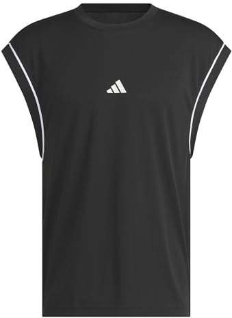 adidas Herren Basketball All World Sleeveless Tank, Black/Black, XS