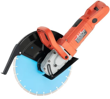 3KW Mauernutfräse Schlitzfräse 3800RPM, Elektrische Wandschlitzmaschine mit 350mm Sägeblatt, Betonschneider Fugenfräse für Nass und Trocken zum Schneiden von Fliesen, Marmor, Holz, Stein und Beton