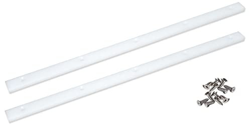Trineo de corte transversal para sierra de mesa UHMW de plástico de 3/4 x 3/8 x 17 pulgadas con agujeros preperforados y tornillos, ideal para carpintería, ranuras de inglete, mesa de enrutador y