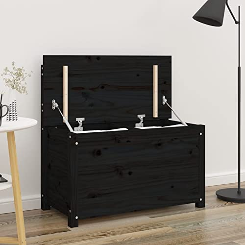 Bulliing Sitzbank Schwarz 80x41x77 cm Massivholz Kiefer Eckbank Esszimmer Sitzbank KüChe