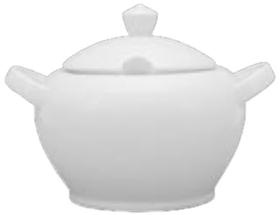 Van Well Suppenterrine mit Deckel Porzellan 2,75 Liter weiß – Klassische Terrine für Suppe oder One-Pot Gerichte – Backofenfest, Mikrowellengeeignet & Spülmaschinenfest – deutsche Qualität