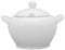 Van Well Sopera de cabeza de león con tapa de porcelana blanca de 2,75 litros, para sopa o platos de una olla, apta para horno, microondas y lavavajillas, calidad alemana
