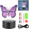 Diamond Painting Nachtlicht Basteln,Schmetterling Diamantmalerei Lampe LED 7 Farben,Kreative DIY Nachtlicht Bastelset für 6-12 Jahre Kinder Geburtstagsgeschenk,Weihnachtsgeschenke,Urlaub Geschenk