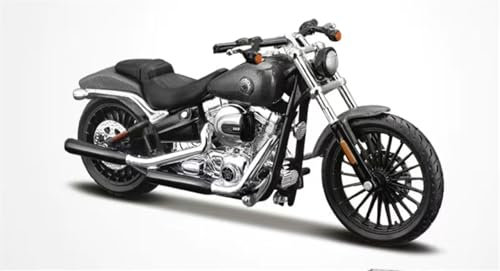 flrian Für Harley-Davidson 2016 Breakout 1:18 Druckguss-Fahrzeugserie, Motorradmodell, Hobby-Sammlung, Motorrad-Nachbildung, Geschenk, Dekoratives Ornament Motorrad-Modelle(Black and Gray)