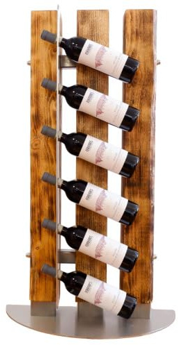 BRANDMATT Premium Weinständer für 6 Weinflaschen |1 Stück Weinregal | ca. 100 x 25 x 25cm | Handmade