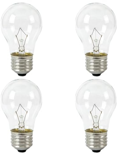Ampoule 40W A15 E26 Centrale pour Réfrigérateur Projecteur Haute Température 500°F Four à Haute Température Four Micro-Ondes Hotte 120V Blanc