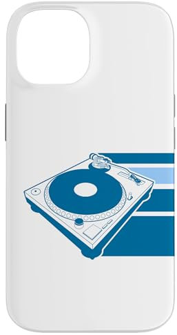 Coque pour iPhone 14 Tourne-disque DJ Bleu