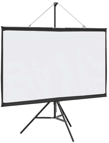 vidaXL Pantalla de proyección con trípode 50 Pulgadas 16:9, Pantalla de proyector, Pantalla de proyector Manual, Pantalla de presentación de Oficina