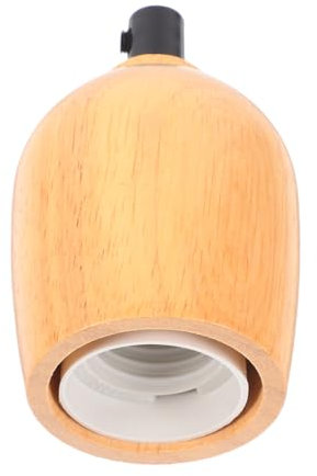 Holibanna E27 Leichte Sockel Holzlampenhalter Steckdose Anhänger Leichtfassersatz Ersatz DIY Lampe Teil Glühbirnenhalter