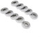 ZiStarlilife Lot de 10 roulettes de rechange pour porte coulissante en verre ou paroi de douche, réglable vers le haut et vers le bas, pas de bruit et glisse en douceur (19 mm)