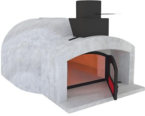 FORTUNATO Forno Legna Tradizionale Cottura Diretta Diametro 80 Cm Capienza 4/6 Pizze Refrattario Allumina Cemento Fuso