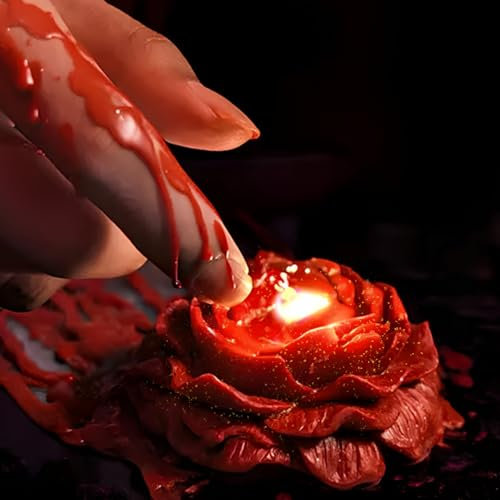 Darryy Kerze mit Niedriger Temperatur, Massage Kerze, Romantische Kerzen (Rot)