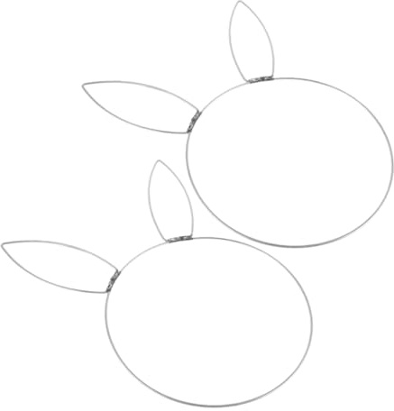 TOPPERFUN 2stücke Metallrahmen Ostern Hase Kopf Für Türkranz-basteln Robustes Metall-dekorationselement Für Kreative DIY-projekte Und Fröhliche Feiertagsdekoration