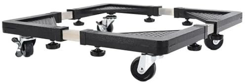 GOXQIT Base de refrigerador móvil for Lavadora de Rodillos, Estante retráctil Reforzado con Ruedas, Soporte de Base for refrigerador de Cocina para Lavadora
