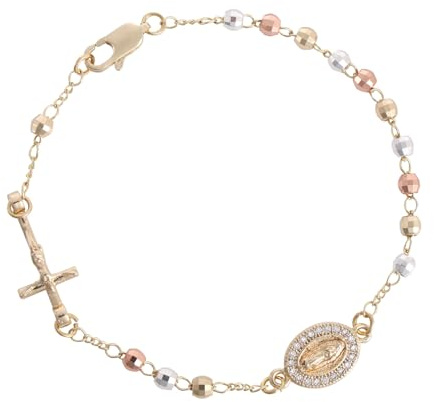 Mikovivi Rosenkranzarmband für Frauen, Verstellbar Jungfrau Maria Armband | Virgen de Guadalupe-Schmuck Ideales Religiöses Katholisches Schmuckgeschenk für Konfirmation Taufe Erstkommunion Patin