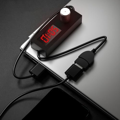 Einstellbarer USB-Timer, Abschaltschalter, 24 Stunden automatische Abschaltung, Timer-Schalter, Countdown-Netzkabel mit USB