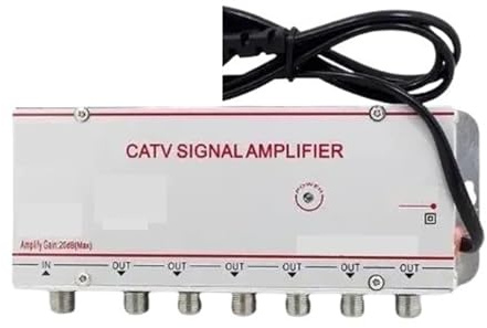 Amplificador De Señal TV Digital Por Cable Onda Terrestre 8620SA2, Una Entrada, Dos, Tres, Cuatro, Seis Y Ocho Salidas, Ganancia 20 DB Cobertura más amplia(1 in 6 out)