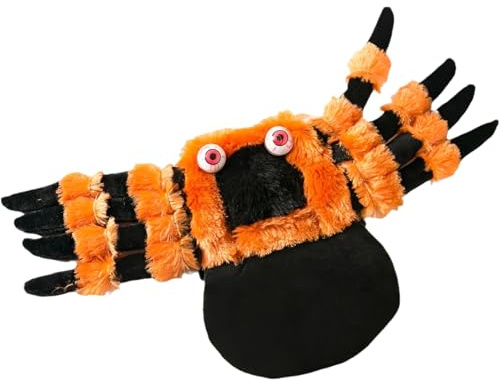 Vestamore Hund Spinne Kostüm Halloween Haustier Spinne Outfit für Hunde Orange Schwarz Größe M