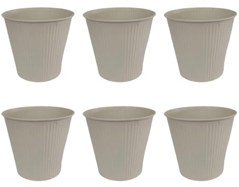 YPBEW 6 x Vintage-Blumentöpfe, Hausdekoration, Blumeneimer, Metall, Blumenvasen, Eisen, Pflanzenbehälter, für drinnen und draußen, 6 Stück
