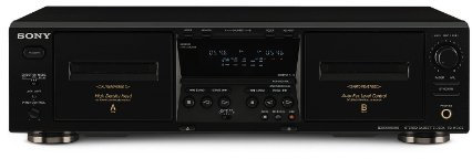 Sony TCWE475B Platine Double Cassette auto-reverse Noir