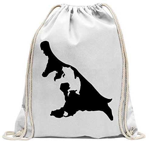 Kiwistar - Turnbeutel - weiss - Usedom - Deutschland - Insel - Fun Rucksack Sport Beutel Gymsack Baumwolle mit Ziehgurt