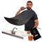 Tablier Barbe Homme-Cape de Rasage Homme-Bavoir Barbe-Accessoire Ideal pour la coupe de la Barbe à la Tondeuse ou au Rasoir-Avec 4 Ventouses et un Sac de Rangement-Cadeau Noel et Fete des Peres
