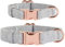 Thoroughbeds Grey Tweed Dog Collar with Rose Gold Buckle - Small
