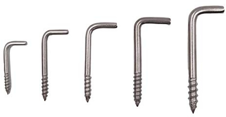 T::A 10 Stück 4.5 x 50 mm Hakenschraube Edelstahl rostfrei L-Haken V2A Inox Holzgewinde