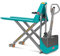 Ameise Elektro-Scherenhubwagen PTM | 1.500 kg Tragkraft | 85-800 mm Hubbereich | 1.200 mm Gabellänge | Lenkrad/Gabelrolle aus robustem Polyurethan | Tandem-Gabelrollen