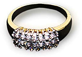 Jewelryonclick - Vergoldet (18 Karat) Rund White Cubic Zirkon