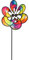 HQ Design Windspiration - Flower, UV-beständige und wetterfeste Windspiel Deko für Garten, Terrasse und Balkon - Windrad inkl. Standstab (Paradise Flower Cosmos)