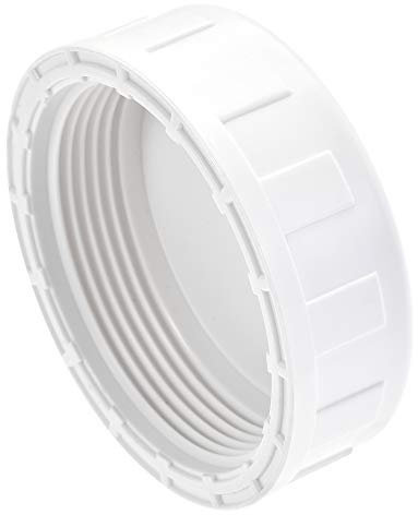 sourcing map PVC Gewindekappe, 2PT Rund Verschlusskappe mit Innengewinde für Gartenprojekt und Außenwasserleitungsende, Weiß