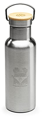 Volkswagen 7E9069604 Trinkflasche Edelstahl Flasche Bulli T1 Drinking Bottle, Silber