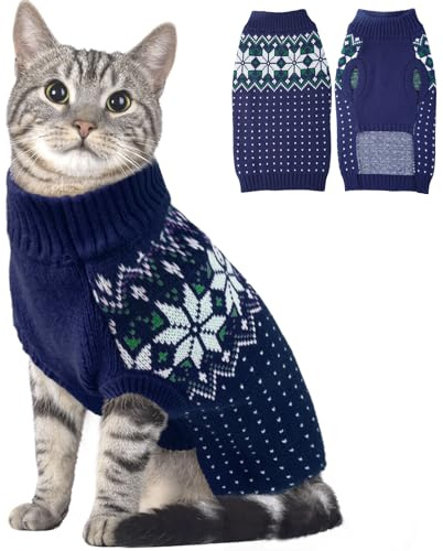 Hundepullover Weihnachten, Stilvoll Dackel Pullover Weihnachten Hundepullover Französische Bulldogge Weihnachtsoutfit Hund Weich, Warm Und Angenehm Auf Der Haut, Blau M