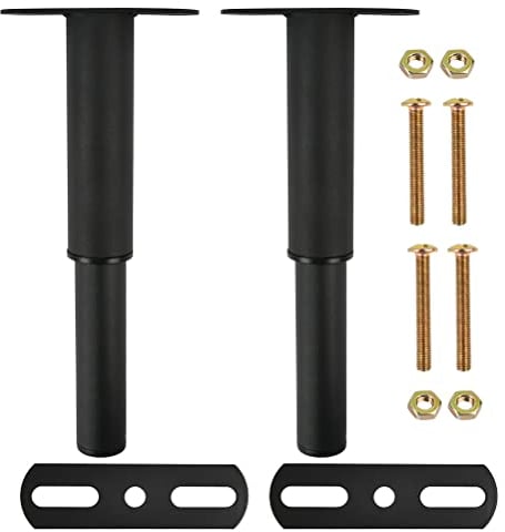 DODUOS 2 Stück Verstellbare Beine, 150-275mm Einstellbar Möbelbein aus Kaltgewalzter Stahl T-Form Metall Möbelfüsse, verstellbare Bettfüße, einziehbar, Möbel, Bett, Mittelstütze, Beine, für Bett, Sofa