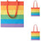 noTrash2003 Regenbogen Einkaufsbeutel Baumwollbeutel Tragetasche 38 cm x 42 cm mit langen Henkeln im LGBT Design Toleranz zeigen (Einzeln)