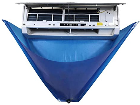 Air Conditioner Cleaning Cover Kit, Waterproof Wall Mounted Split Air Conditioner Dust Washing Clean Cover with 2.4mWater Pipe - Mini Split Clean Bag for Household 1~1.5P(size:135x60cm)