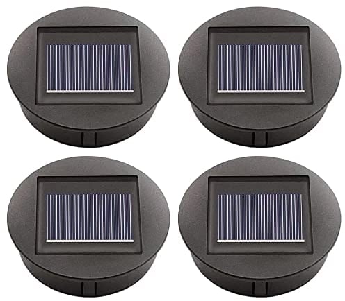 ULEMONDEE 4 Pack 3.15 Solar Light Replacement Top Parts Waterproof Solar Lantern Replacement Battery Box Top DIY Lantern Outdoor Hanging Light Garden Decor (4PCS 8CM/3.15)