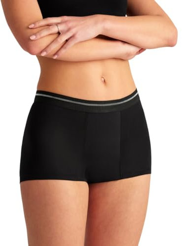 ooia Shorty Extra Strong | Perioden Unterwäsche für Sehr Starke Blutung (Gr. 42) | Menstruationsunterwäsche | Ersetzt bis zu 6 Tampons | Schwarz