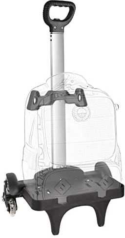 Amythe Carro para Mochila Escolar, Carrito Aluminio con 6 ruedas, Carro Plegable para Equipaje Mochilas, Base con borde de protección