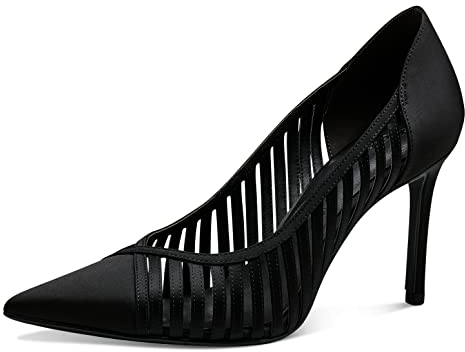 Tamaris Damen 1-1-22438-30 Pumps, Black Satin, 39 EU