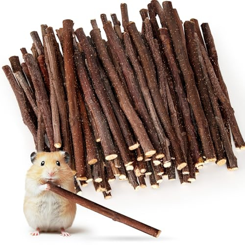 Sukh Natural Organic Apple Sticks - 250g Hamster Chew Stick Hams Rabbit Bunny Gerbil Guinea Pig Squirrel Chinchilla Small Animal Chew Sticks