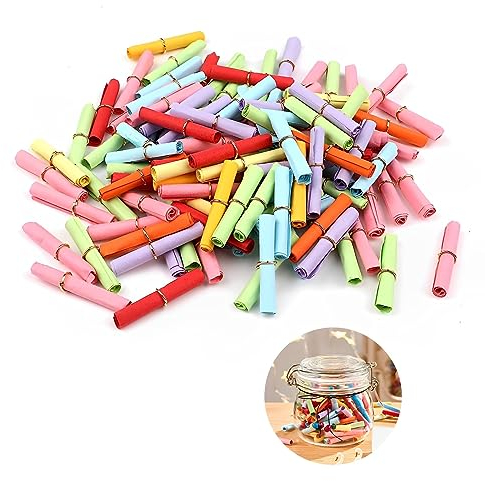 aghoer 200 Stück Lose Tombola, Bunte Kleine Zettel Beschriften, Lose zum Selber Beschriften, für Geburtstagsfeier, Jubiläum, Valentinstag