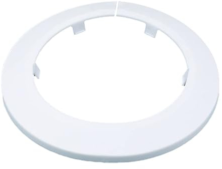 Indprod Passend für 8,9 cm Außendurchmesser Flansch Wasserrohrabdeckung Dekoration Weiß Rohrabdeckung Heizkörper PP Kunststoff 90 mm Rosette Kragen für Wand Rohr Rohr Dekoration 2 STÜCK