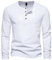 NOAGENJT Men's Long Sleeve Green Linen Collarless Grandad Shirts Long Sleeve Tops Button Down Cotton Plain Henley Tops with Pocket