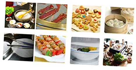 ifundom 50pcs Nonstick Greaseproof Barbecue Paper Non Stick Parchment Paper Precut Circle Cake Pan Liners Parchment Paper for Baking Cookie Cake Cookie Wrappers Oven Slices of Bread White